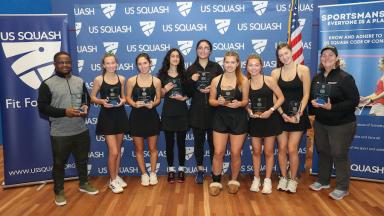 St Paul’s School GIRLS Team – 1st Place (with Coaches Eric Roberts & Mo El Sherif)